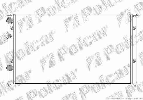 Polcar 9524084X - Радиатор, охлаждение двигателя autosila-amz.com