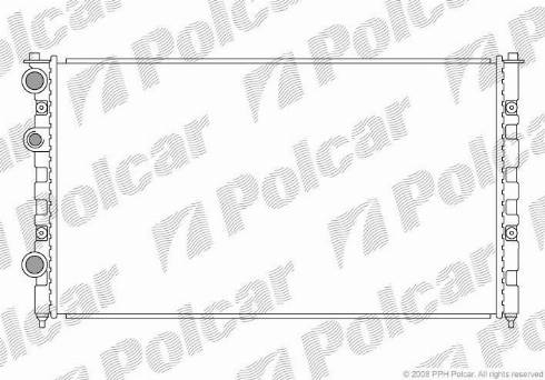 Polcar 952408-4 - Радиатор, охлаждение двигателя autosila-amz.com
