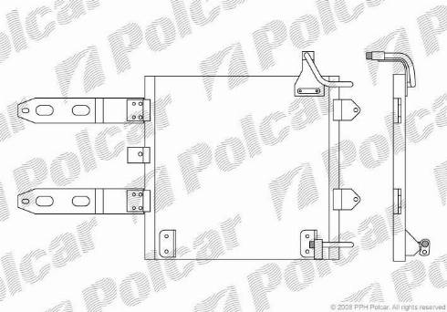 Polcar 9525K8C1 - Конденсатор кондиционера autosila-amz.com