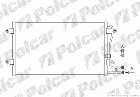 Polcar 9571K8C1S - Конденсатор кондиционера autosila-amz.com