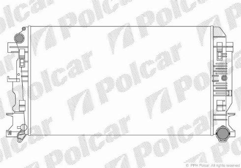 Polcar 9572081X - Радиатор, охлаждение двигателя autosila-amz.com