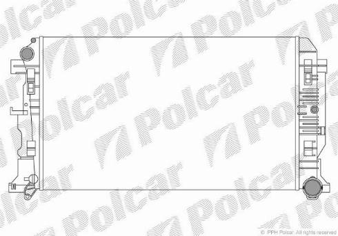 Polcar 9572082X - Радиатор, охлаждение двигателя autosila-amz.com