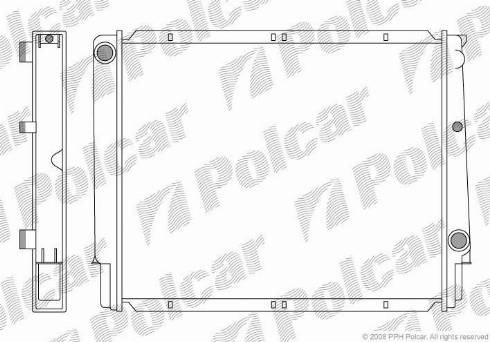 Polcar 903208-1 - Радиатор, охлаждение двигателя autosila-amz.com