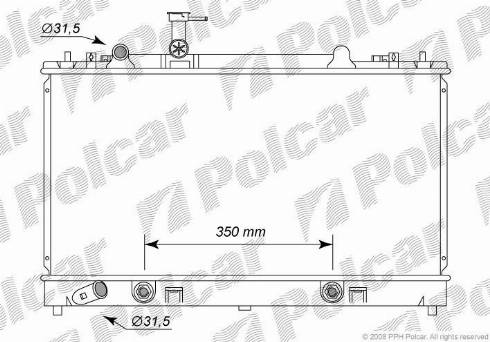 Polcar 4519084K - Радиатор, охлаждение двигателя autosila-amz.com