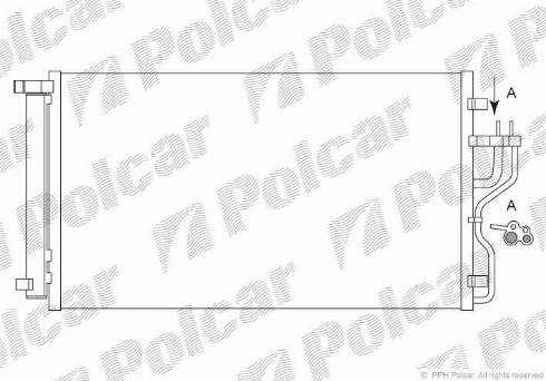 Polcar 4048K8C1 - Конденсатор кондиционера autosila-amz.com