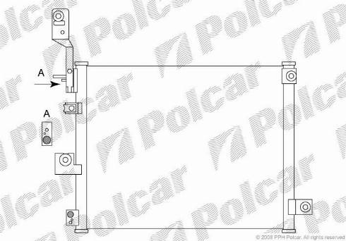 Polcar 4043K8C1 - Конденсатор кондиционера autosila-amz.com