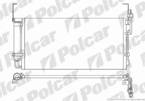 Polcar 4050K8C1 - Конденсатор кондиционера autosila-amz.com