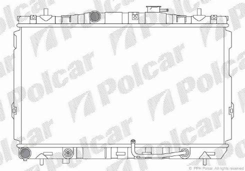 Polcar 405708-1 - Радиатор, охлаждение двигателя autosila-amz.com