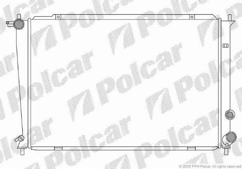 Polcar 406208-1 - Радиатор, охлаждение двигателя autosila-amz.com