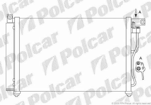 Polcar 4009K8C2 - Конденсатор кондиционера autosila-amz.com