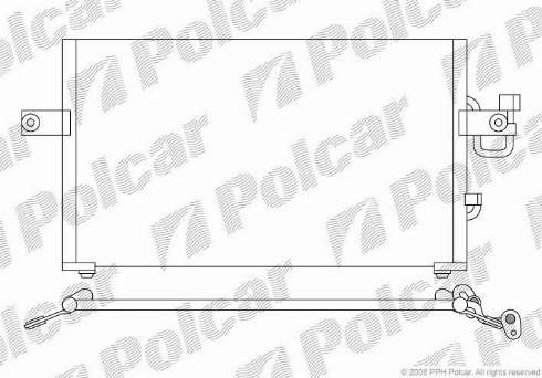 Polcar 4005K8C1 - Конденсатор кондиционера autosila-amz.com
