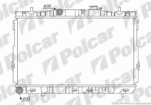 Polcar 4013081K - Радиатор, охлаждение двигателя autosila-amz.com