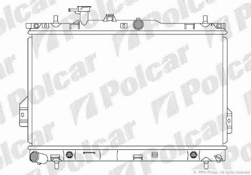 Polcar 403508-1 - Радиатор, охлаждение двигателя autosila-amz.com