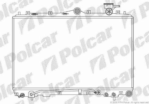 Polcar 4022081X - Радиатор, охлаждение двигателя autosila-amz.com