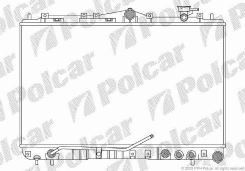 Polcar 402208-1 - Радиатор, охлаждение двигателя autosila-amz.com