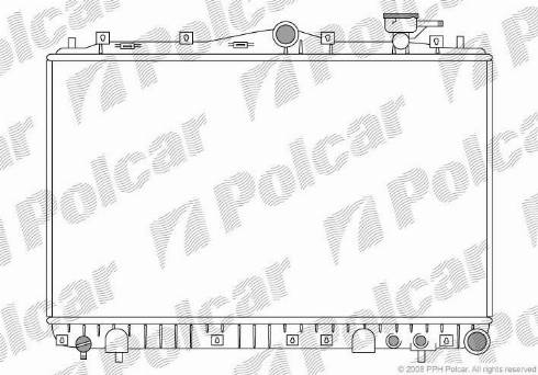 Polcar 402208-X - Радиатор, охлаждение двигателя autosila-amz.com