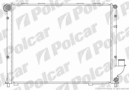 Polcar 4207082X - Радиатор, охлаждение двигателя autosila-amz.com