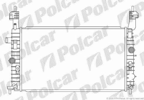 Polcar 555908-1 - Радиатор, охлаждение двигателя autosila-amz.com