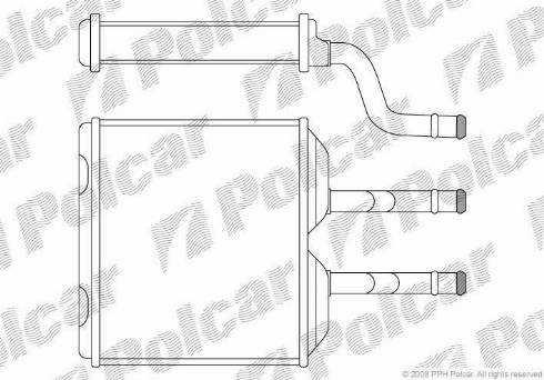 Polcar 5555N8-1 - Теплообменник, отопление салона autosila-amz.com