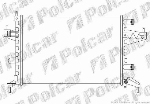 Polcar 5556081X - Радиатор, охлаждение двигателя autosila-amz.com