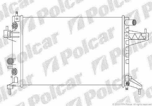 Polcar 5556082X - Радиатор, охлаждение двигателя autosila-amz.com
