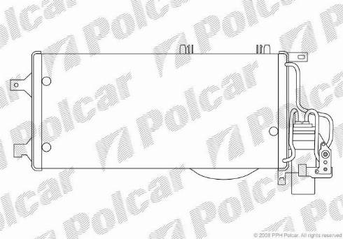 Polcar 5556K82X - Конденсатор кондиционера autosila-amz.com