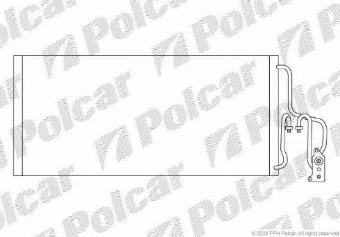 Polcar 5556K8C2 - Конденсатор кондиционера autosila-amz.com