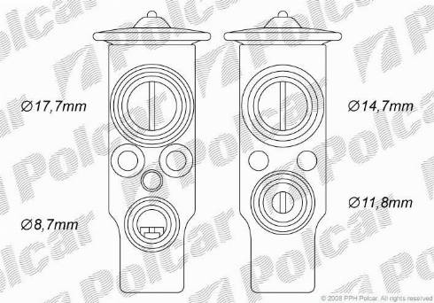 Polcar 5556KZ-1 - Расширительный клапан, кондиционер autosila-amz.com