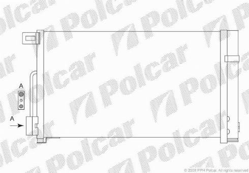 Polcar 5558K8C1 - Конденсатор кондиционера autosila-amz.com
