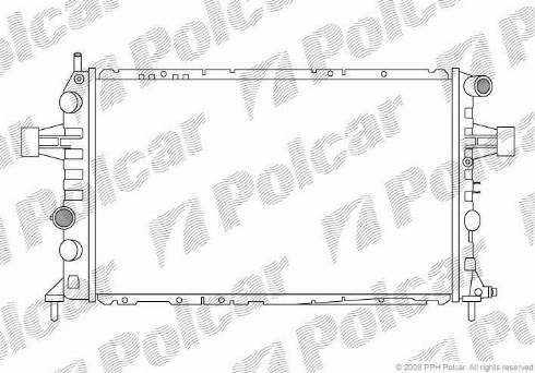 Polcar 556008-2 - Радиатор, охлаждение двигателя autosila-amz.com