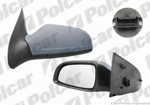Polcar 5509526M - Зеркальное стекло, наружное зеркало autosila-amz.com