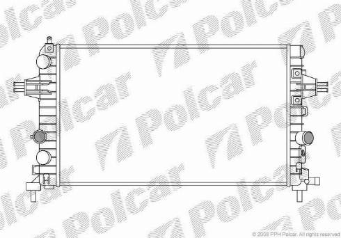 Polcar 550908-2 - Радиатор, охлаждение двигателя autosila-amz.com