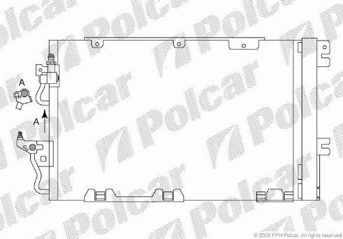 Polcar 5509K83X - Конденсатор кондиционера autosila-amz.com