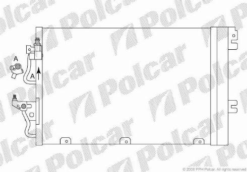 Polcar 5509K8C1 - Конденсатор кондиционера autosila-amz.com