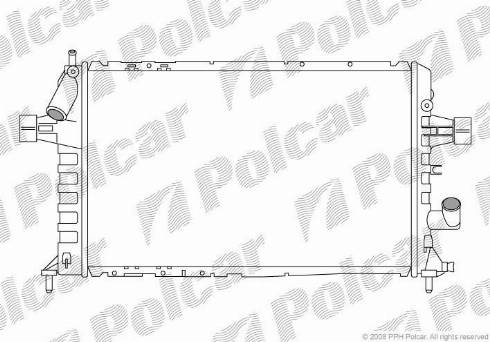 Polcar 550808-5 - Радиатор, охлаждение двигателя autosila-amz.com