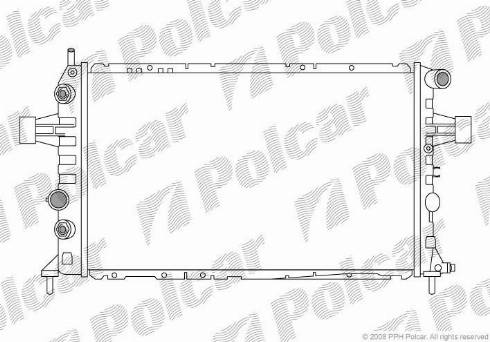 Polcar 550808-3 - Радиатор, охлаждение двигателя autosila-amz.com