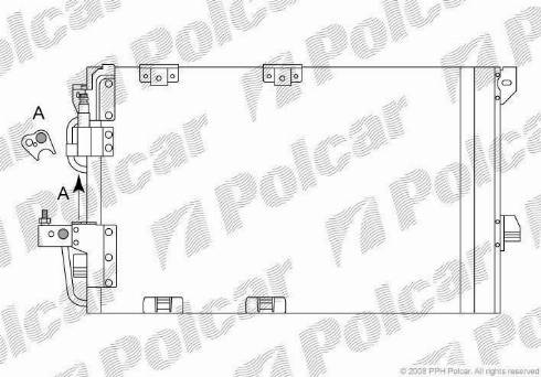 Polcar 5508K83X - Конденсатор кондиционера autosila-amz.com