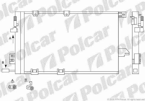 Polcar 5508K8C1 - Конденсатор кондиционера autosila-amz.com