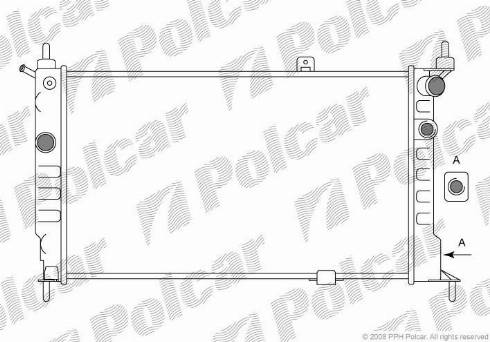 Polcar 550708A5 - Радиатор, охлаждение двигателя autosila-amz.com