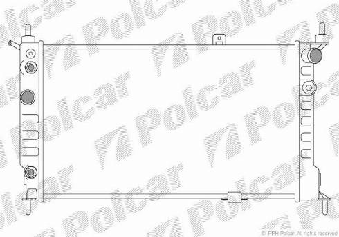 Polcar 550708A7 - Радиатор, охлаждение двигателя autosila-amz.com