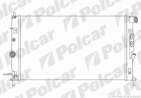 Polcar 551608A9 - Радиатор, охлаждение двигателя autosila-amz.com