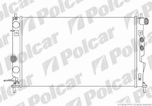 Polcar 551608A4 - Радиатор, охлаждение двигателя autosila-amz.com