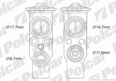 Polcar 5516KZ-2 - Расширительный клапан, кондиционер autosila-amz.com