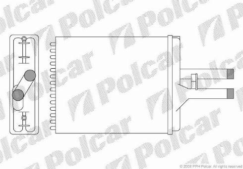 Polcar 5516N8-1 - Теплообменник, отопление салона autosila-amz.com