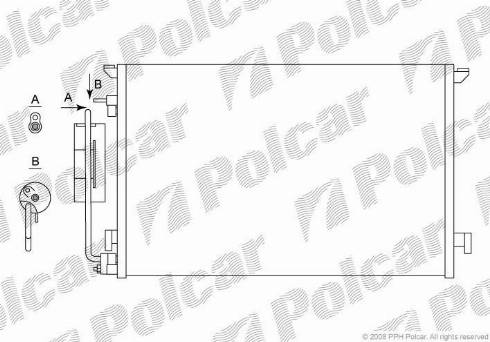 Polcar 5518K83X - Конденсатор кондиционера autosila-amz.com