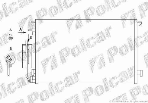 Polcar 5518K82X - Конденсатор кондиционера autosila-amz.com