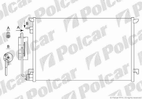 Polcar 5518K8C3 - Конденсатор кондиционера autosila-amz.com