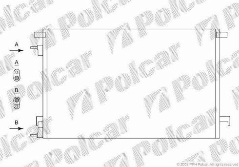 Polcar 5518K8C2S - Конденсатор кондиционера autosila-amz.com