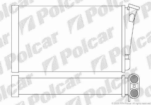 Polcar 5527N8-1 - Радиатор печки Opel Omega B autosila-amz.com