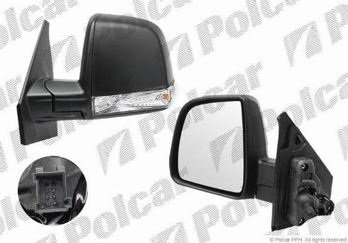 Polcar 55U1511M - Зеркало внешнее левый autosila-amz.com